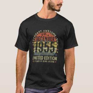 70th Birthday  Vintage December 1955 70 Years Old  T-Shirt