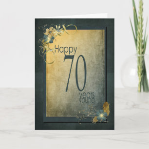 70th Birthday-vintage frame Card