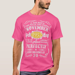 70th Birthday Vintage Man Myth Legend  November 19 T-Shirt