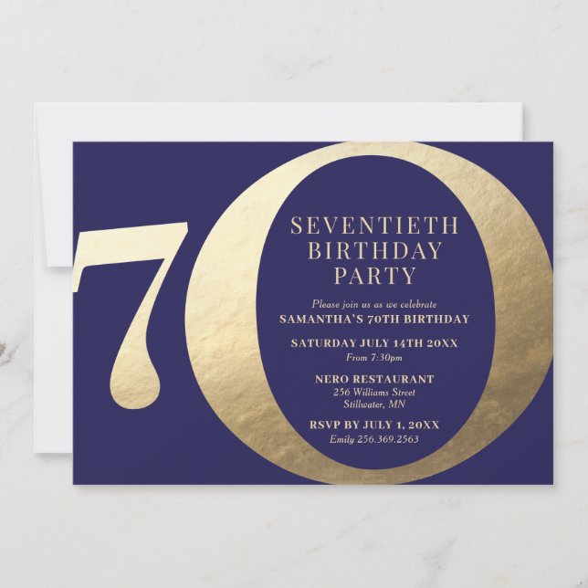 70th Business Anniversary Invitation (Front)