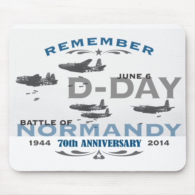 70th D-Day Air Battle of Normandy Anniversary Mouse Pad (Front)