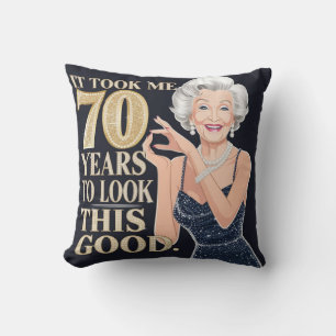 70th granny birthday cushion