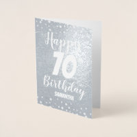 70th Happy Birthday Custom Foil Card