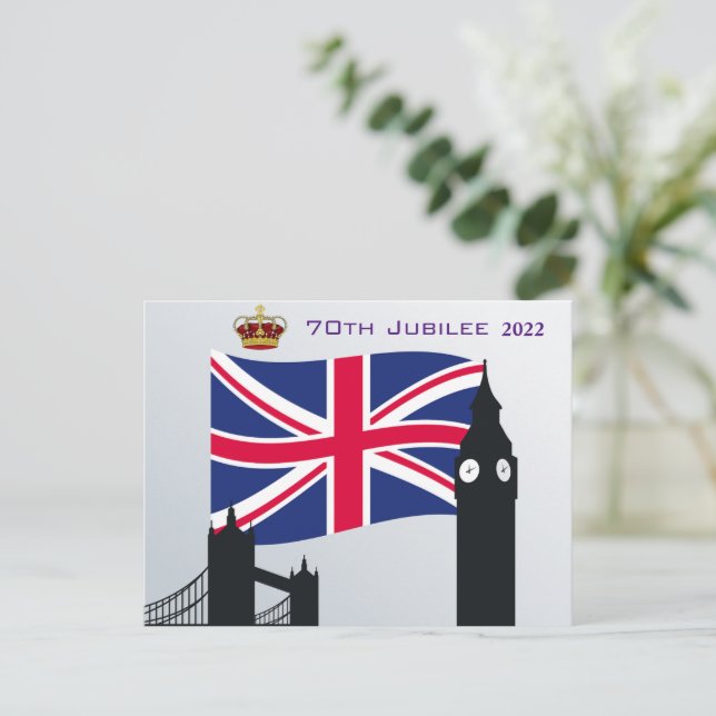 70th Jubilee 2022 Celebration  Postcard (Standing Front)