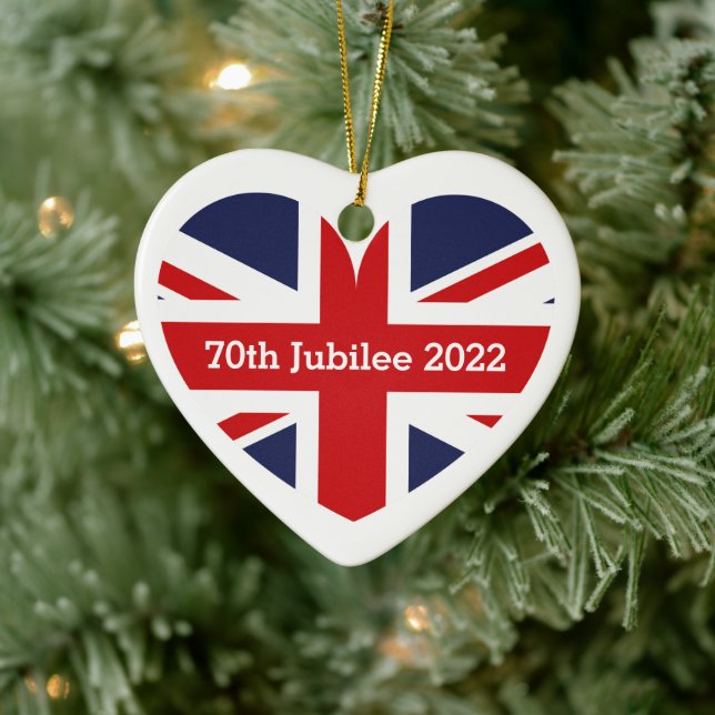 70th Jubilee 2022 /England Flag Ceramic Tree Decoration (Tree)
