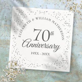 70th Platinum Wedding Anniversary Napkin