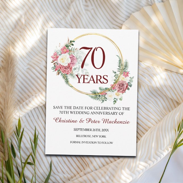 70th Platinum Wedding Anniversary Save The Date (Creator Uploaded)