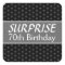 70th SURPRISE Birthday Black Silver Red