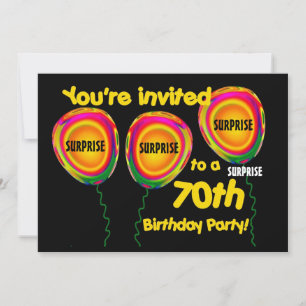 70th SURPRISE Birthday Party Invitation Template