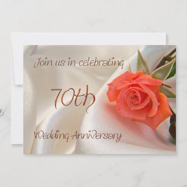 70th wedding anniverary party invitation (Front)