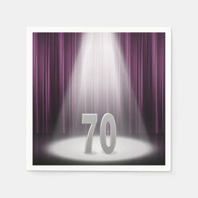 70th wedding anniversary in spotlight napkin (Front)