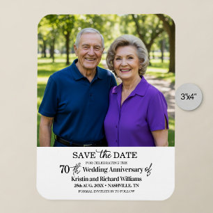 70th Wedding Anniversary Save the Date Photo Magnet