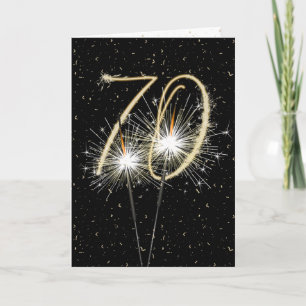 70th wedding anniversary sparklers card