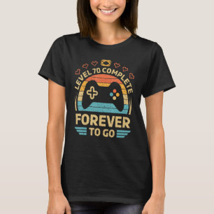 70th Wedding Anniversary Video Gamer Level 70 Comp T-Shirt