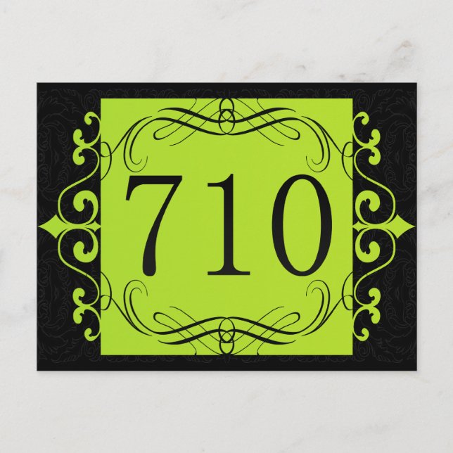 710 Area Code Postcard (Front)
