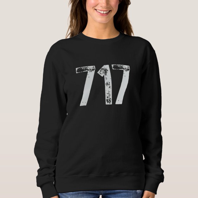 717 Area Code Lancaster PA Mobile Telephone Area C Sweatshirt (Front)
