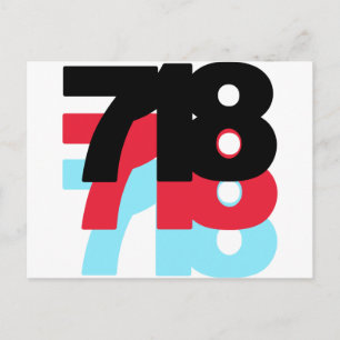 718 Area Code Postcard