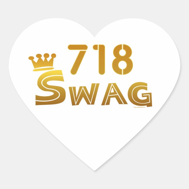 718 New York Swag Heart Sticker (Front)