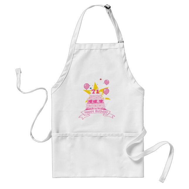71 Year Old Birthday Cake Standard Apron (Front)