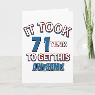 71 year old birthday designs card