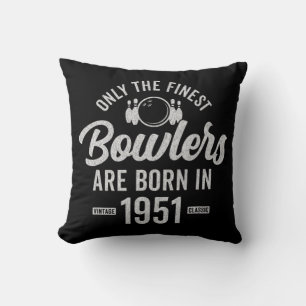 71 Year Old Bowler Bowling 1951 71th Birthday Cushion