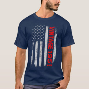 71 Year Old Gifts Vintage 1951 American Flag 71st T-Shirt