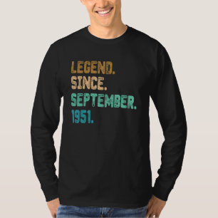71 Year Old Legend Since September 1951 71st Birth T-Shirt