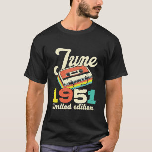71st Birthday June 1951 Vintage Cassette Limited T-Shirt