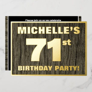 71st Birthday Party: Bold, Faux Wood Grain Pattern