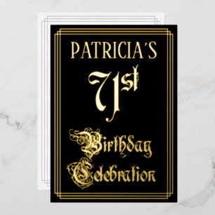 71st Birthday Party — Fancy Script & Custom Name