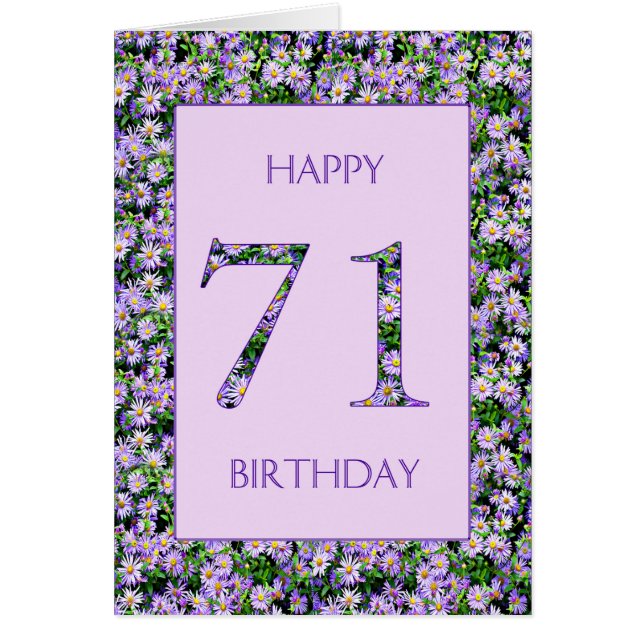 71st Birthday Purple Daisies (Front)