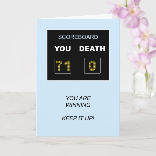 71st Birthday Scoreboard Card (Orchid)