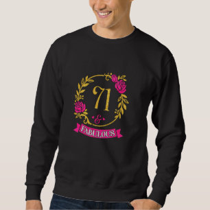 71st Birthday Shirt 71 And Fabulous - 71 Years Old