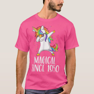 71st birthday, unicorn dab, Magical since 1950 T-Shirt