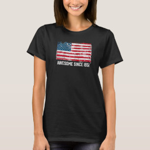 71st Birthday Vintage Usa Flag Awesome Since 1951 T-Shirt