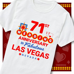 71st Wedding Anniversary Fabulous Las Vegas Couple T-Shirt
