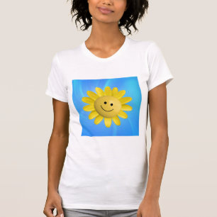 720227 HAPPY SUN FLOWER SMILIE FACE CARTOON GRAPHI T-Shirt
