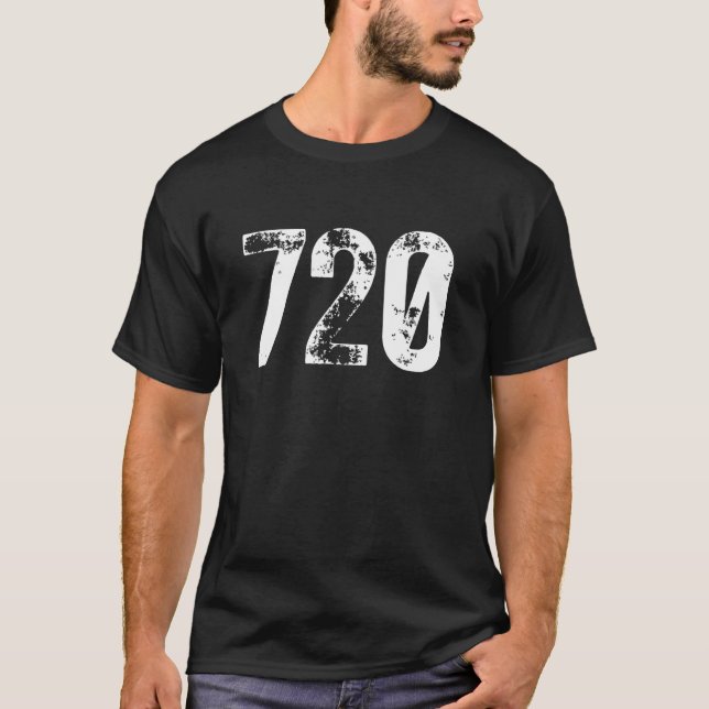 720 Area Code Denver CO Mobile Telephone Area Code T-Shirt (Front)