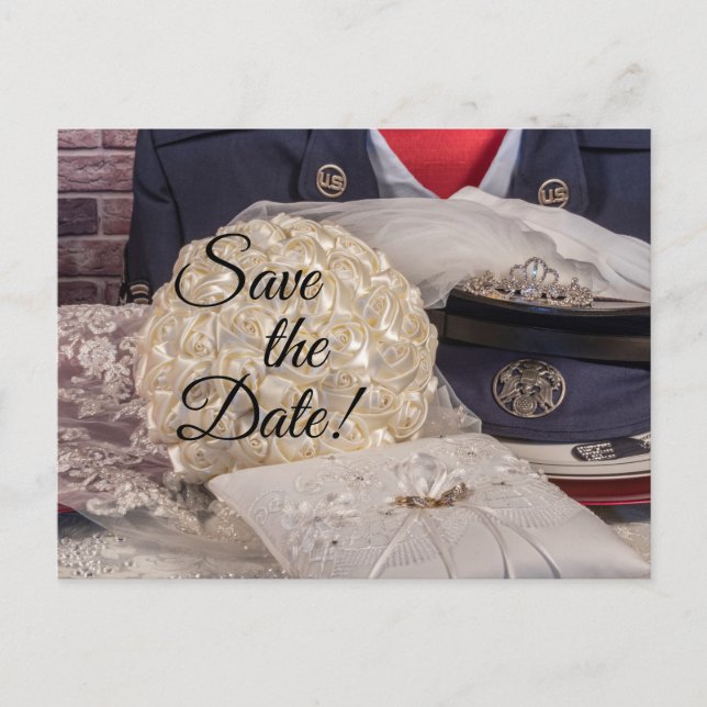 7263-Military Wedding Postcard (Front)