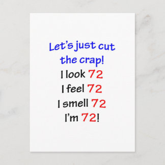 72 Let's cut the crap Postcard