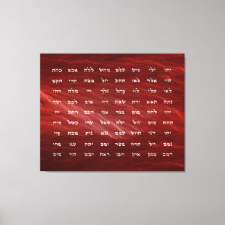 72 Names of God Meditation Art Canvas Print