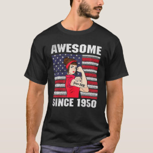 72 Year Old Awesome Since 1950 72nd Birthday Women T-Shirt