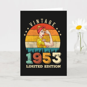 72 Year Old Bday 1953 Vintage 72nd Birthday Women Card