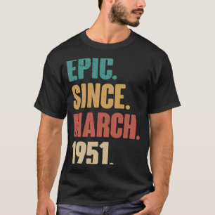 72 Years Old Vintage 1951 Birthday 72nd Decoration T-Shirt