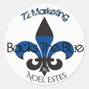 72marketing Backs The Blue Collection Sticker