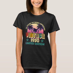 72nd Birthday 72 Years Of Being Awesome 1950 Vinta T-Shirt