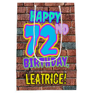 72nd Birthday: Fun, Urban Graffiti Inspired Look Medium Gift Bag