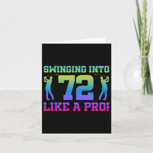 72nd Birthday Golf 72 Years Old Golf Player Birthd Card