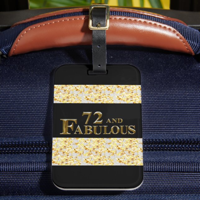 72nd  Birthday  Luggage Tag (Front Insitu 2)