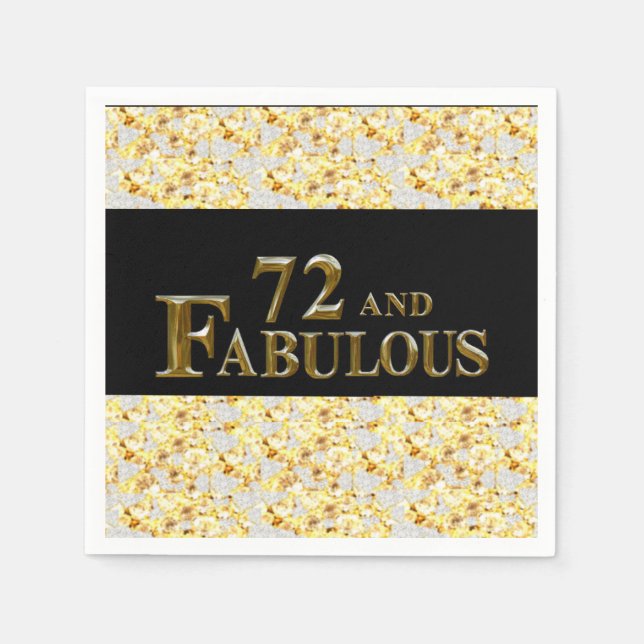 72nd Birthday  Napkin (Front)